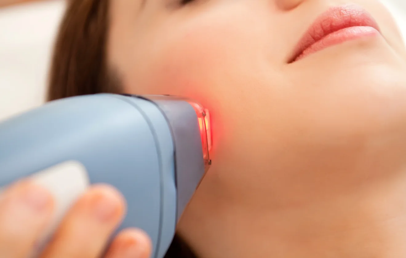 Laser therapy treatment close-up